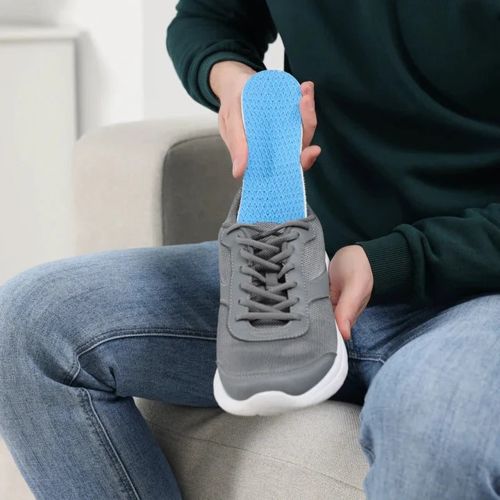 Cushioned Heel Cup Insoles for Arch Support with Moisture-Wicking Layer