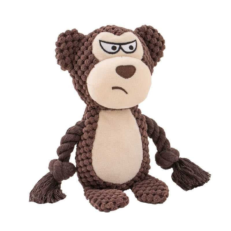 Chewable Dog Toy in Octopus Shape with Squeaker and Crinkle Fabric