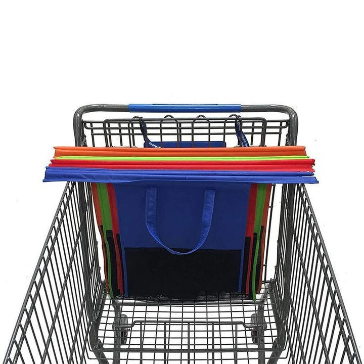 Insulated Compartment Tote Bag - Foldable Shopping Cart