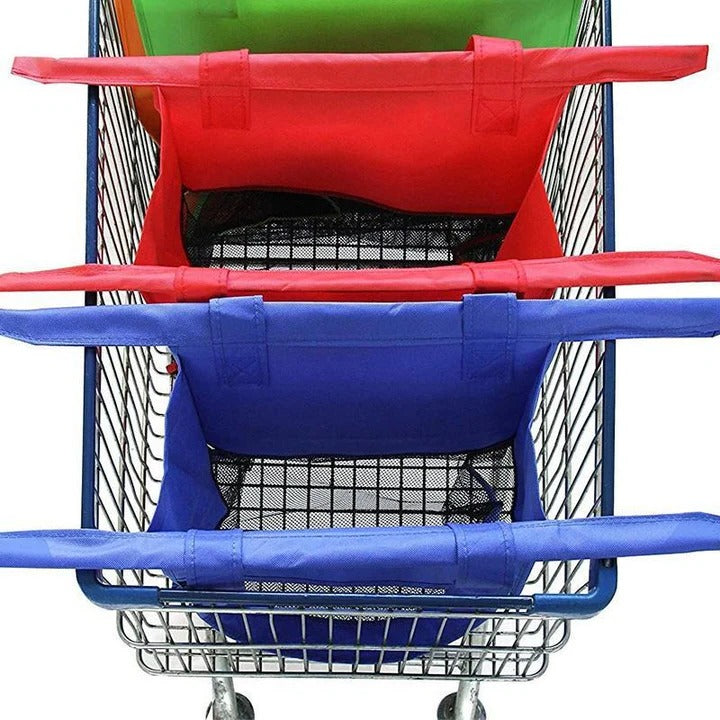 Insulated Compartment Tote Bag - Foldable Shopping Cart