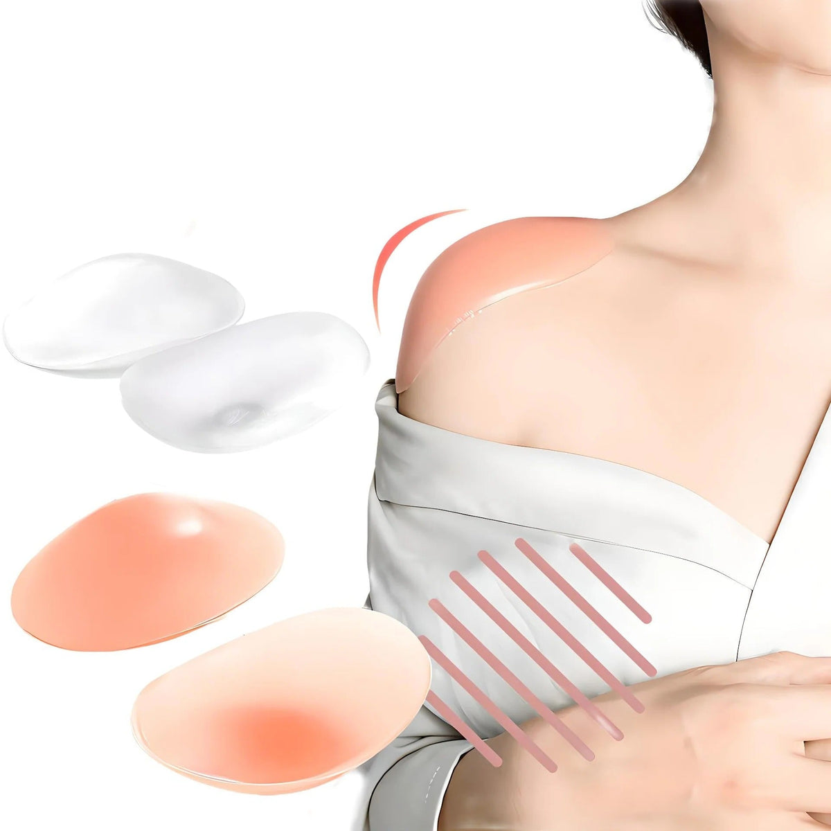 Non-Slip Silicone Grip Shoulder Pads for Women's Comfort