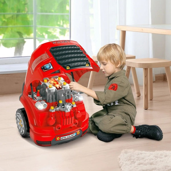 Kids' Car Maintenance Play Set with Truck Engine Toy