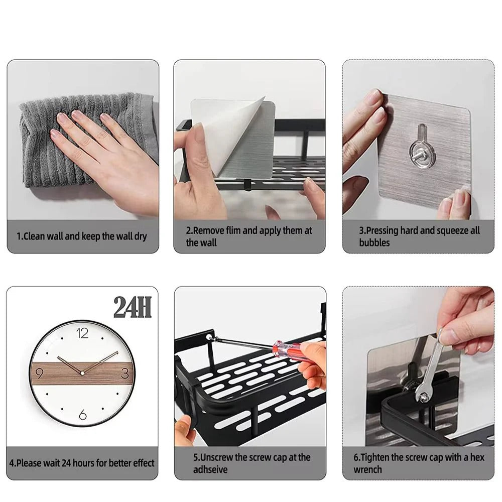 Corner Shower Organizer for Bathroom Space Saving