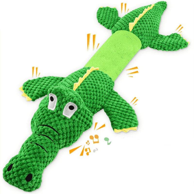 Chewable Dog Toy in Octopus Shape with Squeaker and Crinkle Fabric