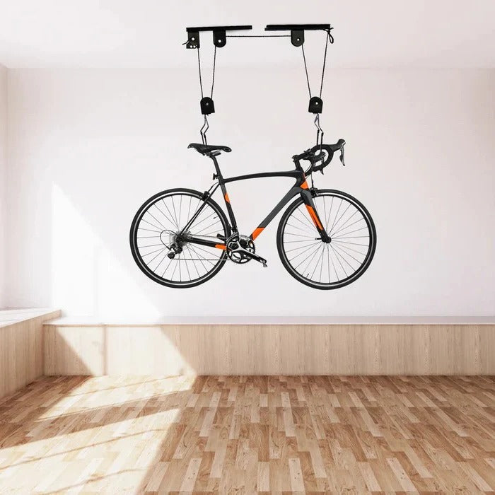 Ceiling Bike Lift with Adjustable Pulley Mechanism