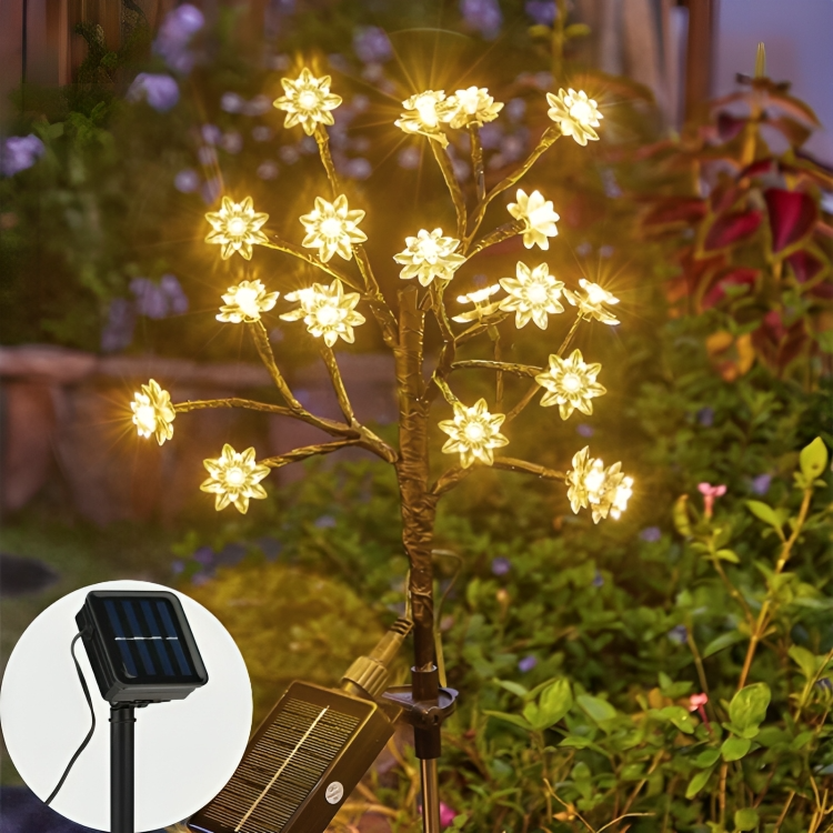 Flexible Branch Solar Flower Lights
