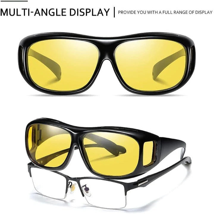 Tinted Lenses Night Vision Glasses with Anti-Glare Protection