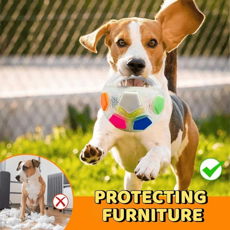 Durable Rubber Chew Toy Shaped Like a Football in Bottle Style