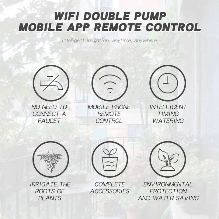 Smart Plant Irrigation System with 20 Drip Ports and WiFi Connectivity
