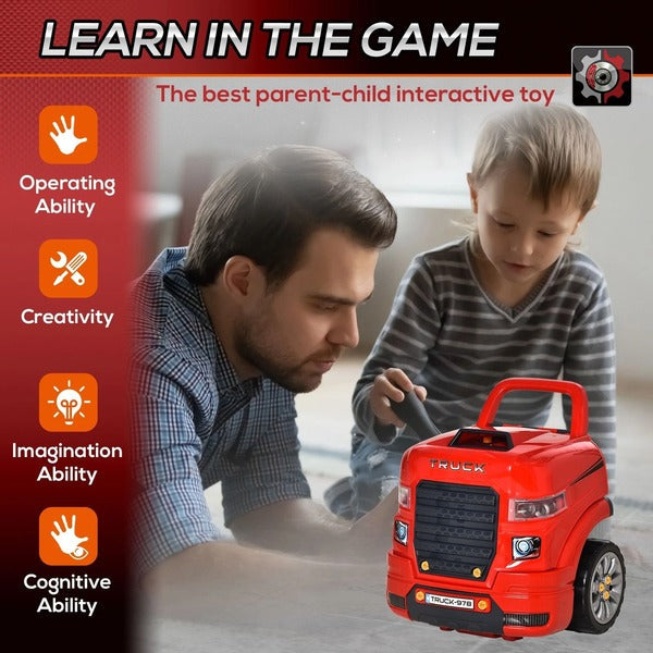 Kids' Car Maintenance Play Set with Truck Engine Toy