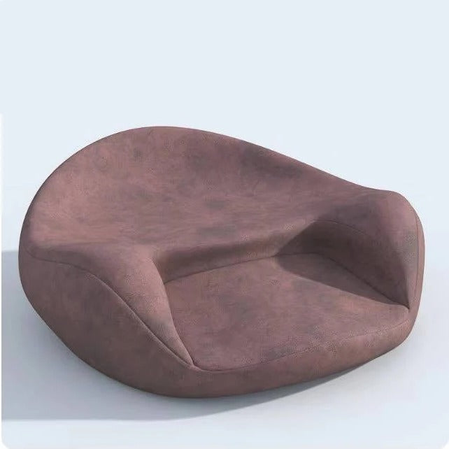 Curved Back Support Floor Cushion with Washable Cover and Non-Slip Base