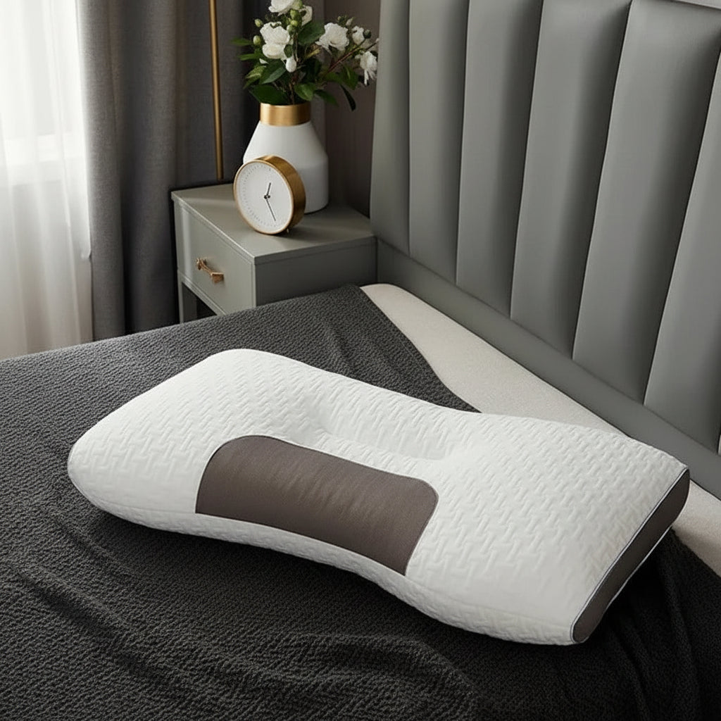 Zoned Neck and Head Support Pillow Made of Contour Memory Foam