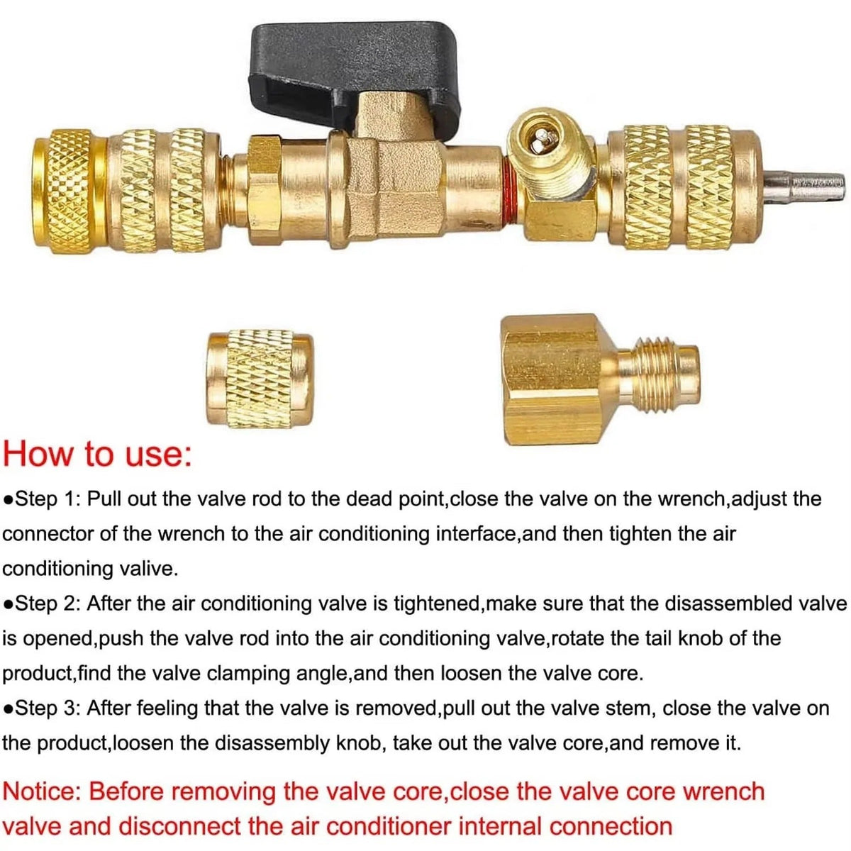 Tool for Installing and Removing HVAC Valve Cores