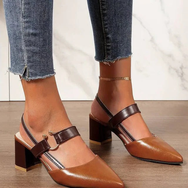 Ankle Strap Support for Women's Block Heel Pumps