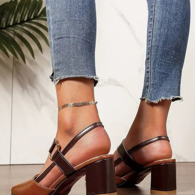 Ankle Strap Support for Women's Block Heel Pumps