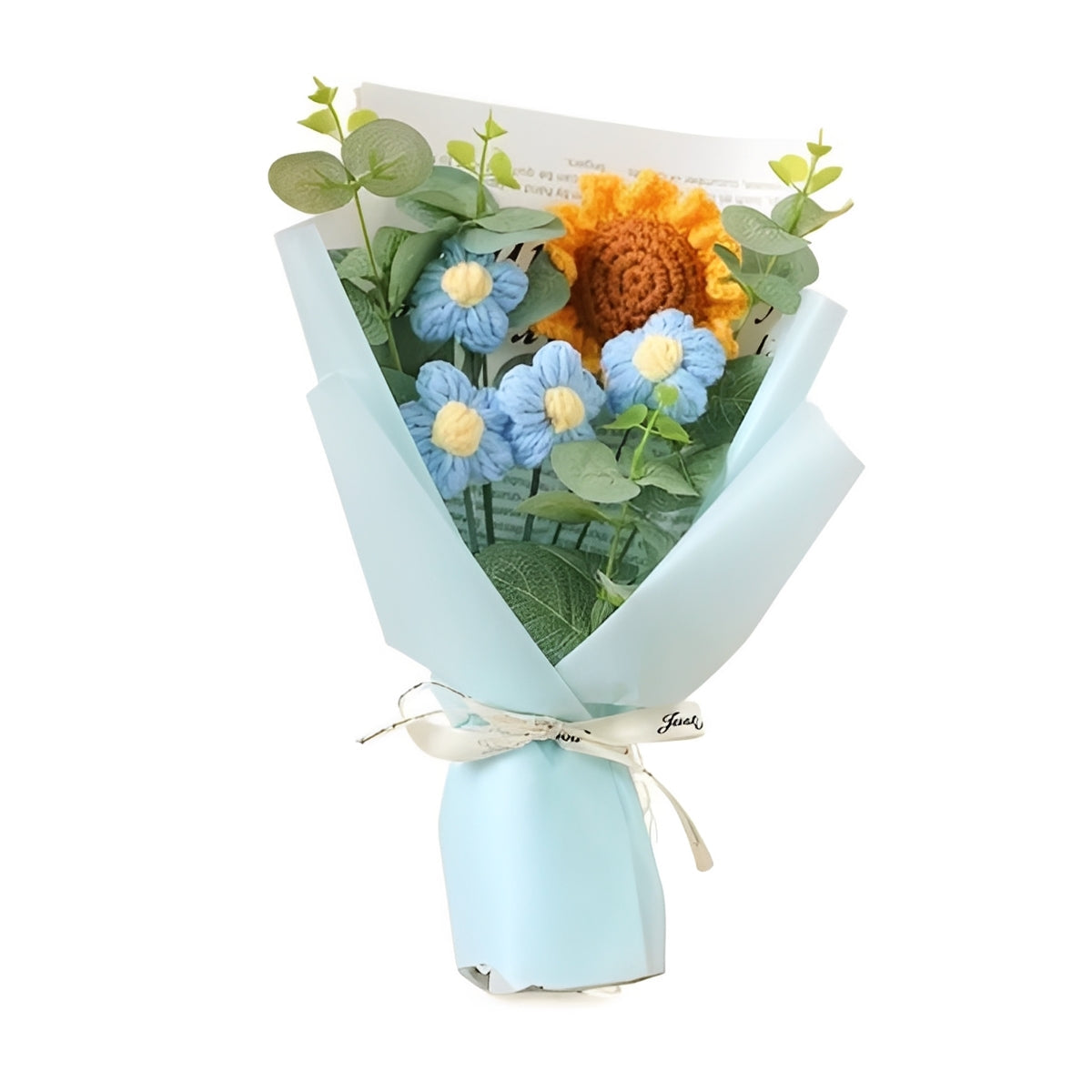 Crochet Bouquet of Sunflowers and Daisies for Special Occasion Gifts