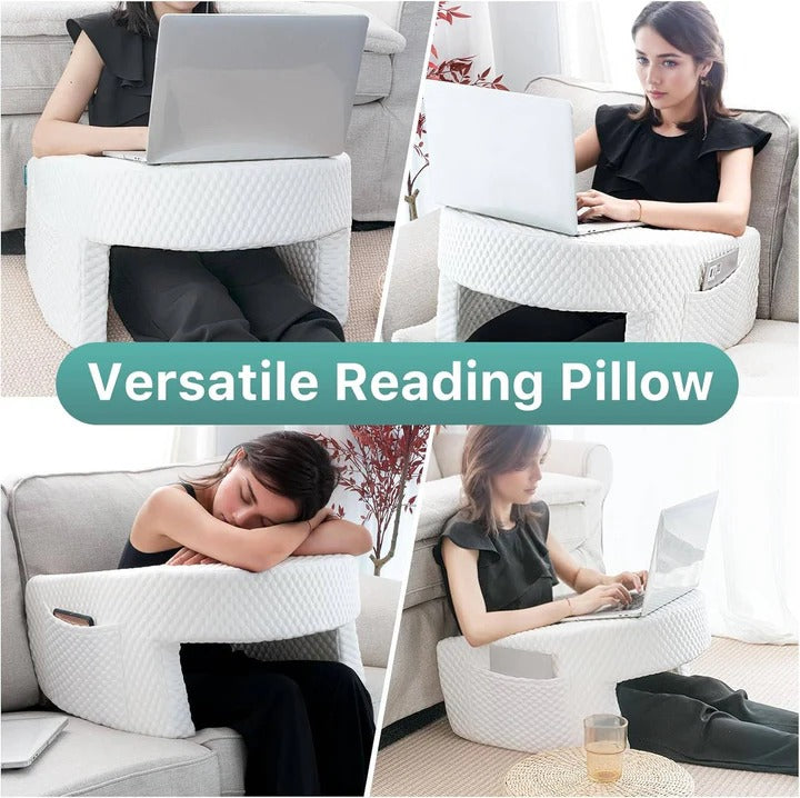 Back and Arm Support Reading Pillow for Adjustable Beds