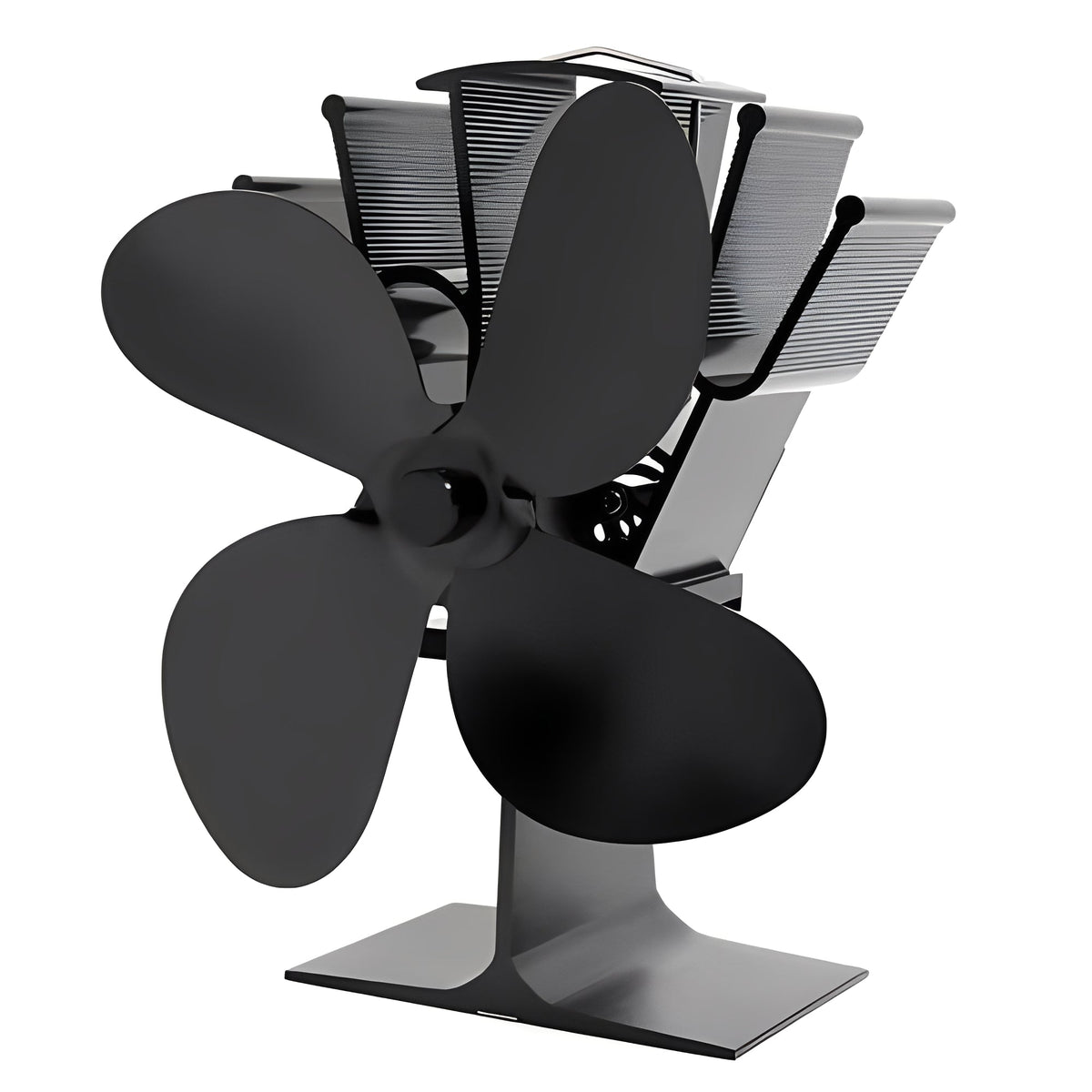 Heat Distribution Support Fireplace Fan with Heat-Powered Operation