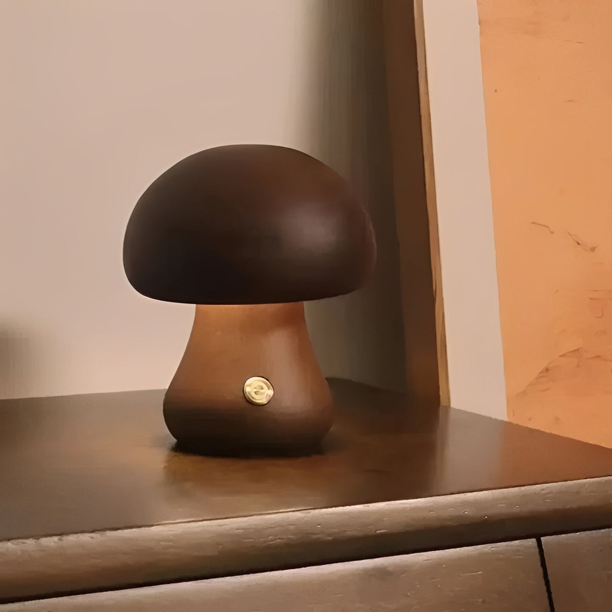 Mushroom-Shaped Table Lamp with Adjustable LED Night Light