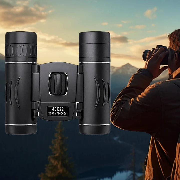 Compact 40x Binoculars with Multi-Layer Coating for Outdoor Use