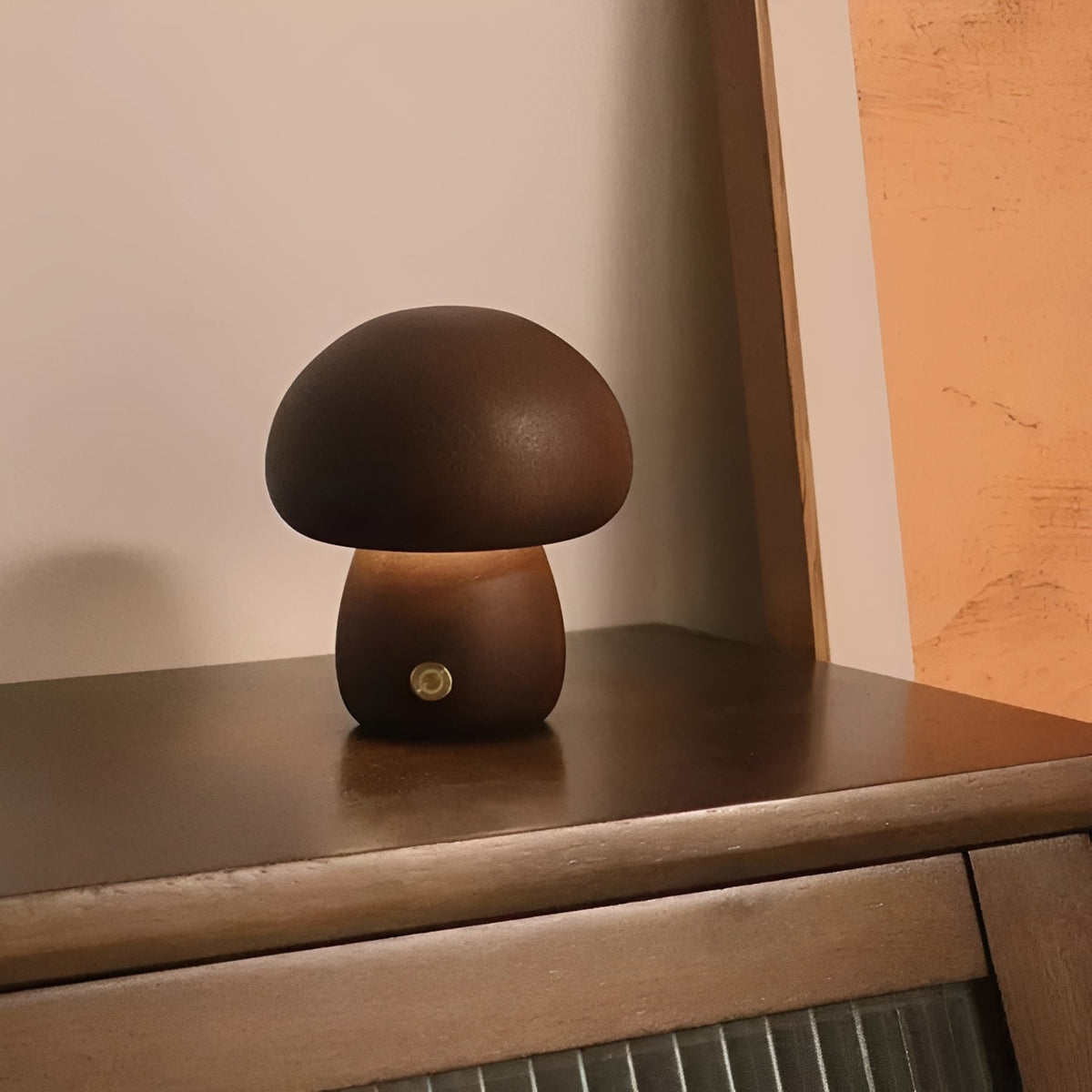 Mushroom-Shaped Table Lamp with Adjustable LED Night Light