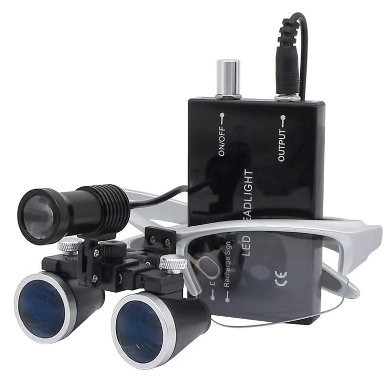 LED Lighted Headband Loupe for Surgery and Dental Magnification