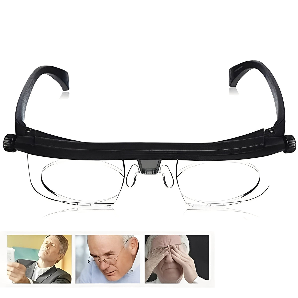 Dial Focus Adjustable Glasses with Lens Customization