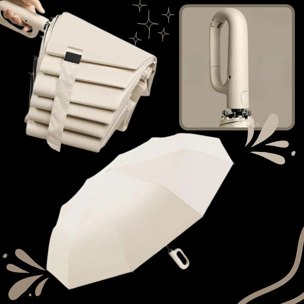 Windproof Umbrella with Automatic Locking Mechanism
