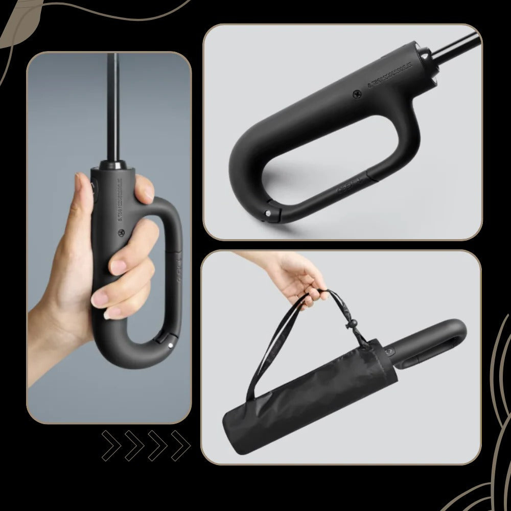 Windproof Umbrella with Automatic Locking Mechanism