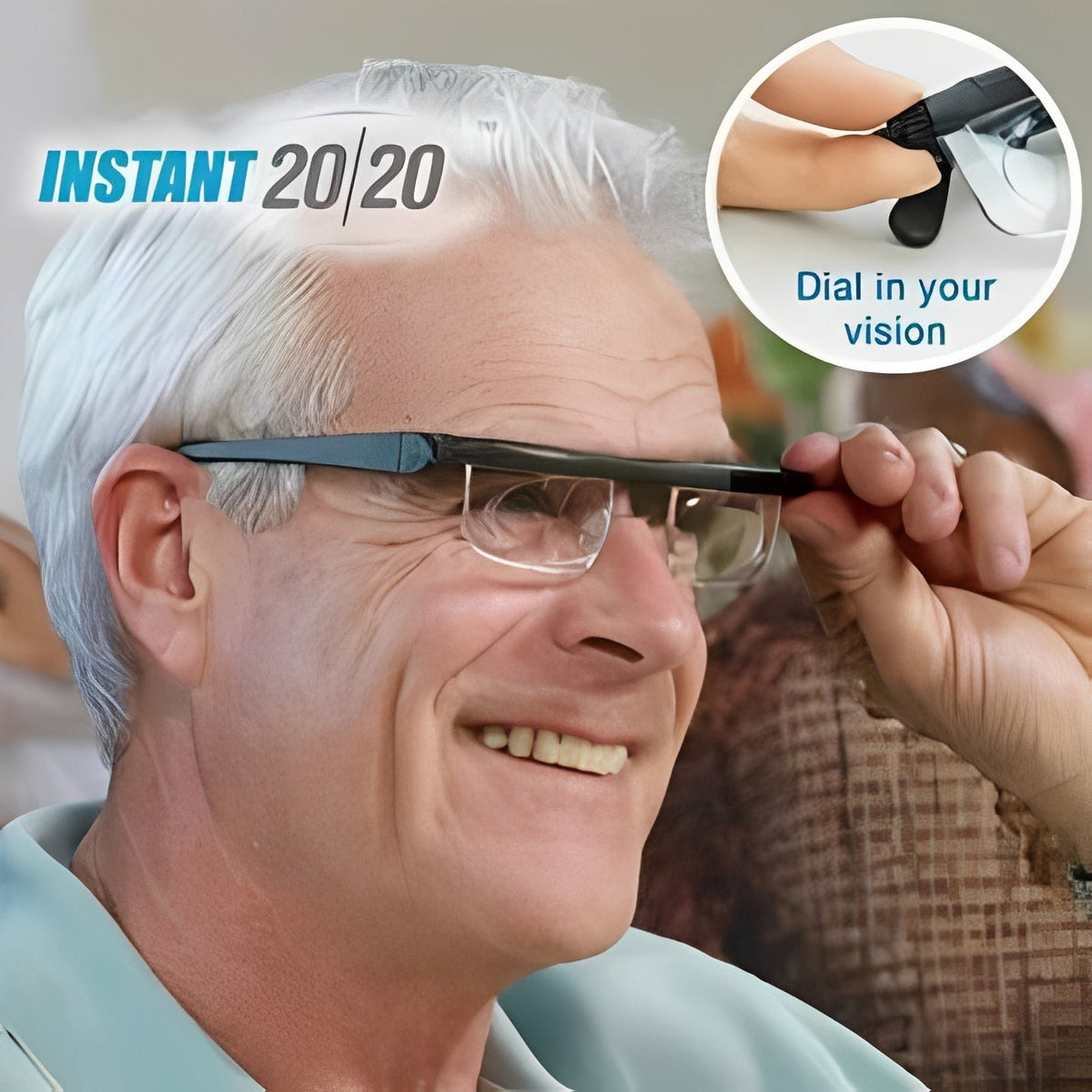 Dial Focus Adjustable Glasses with Lens Customization