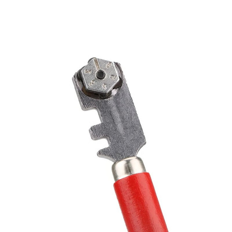 Weighted Glass and Tile Scorer with Side Notch and Diamond Tip