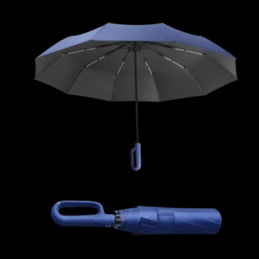 Windproof Umbrella with Automatic Locking Mechanism