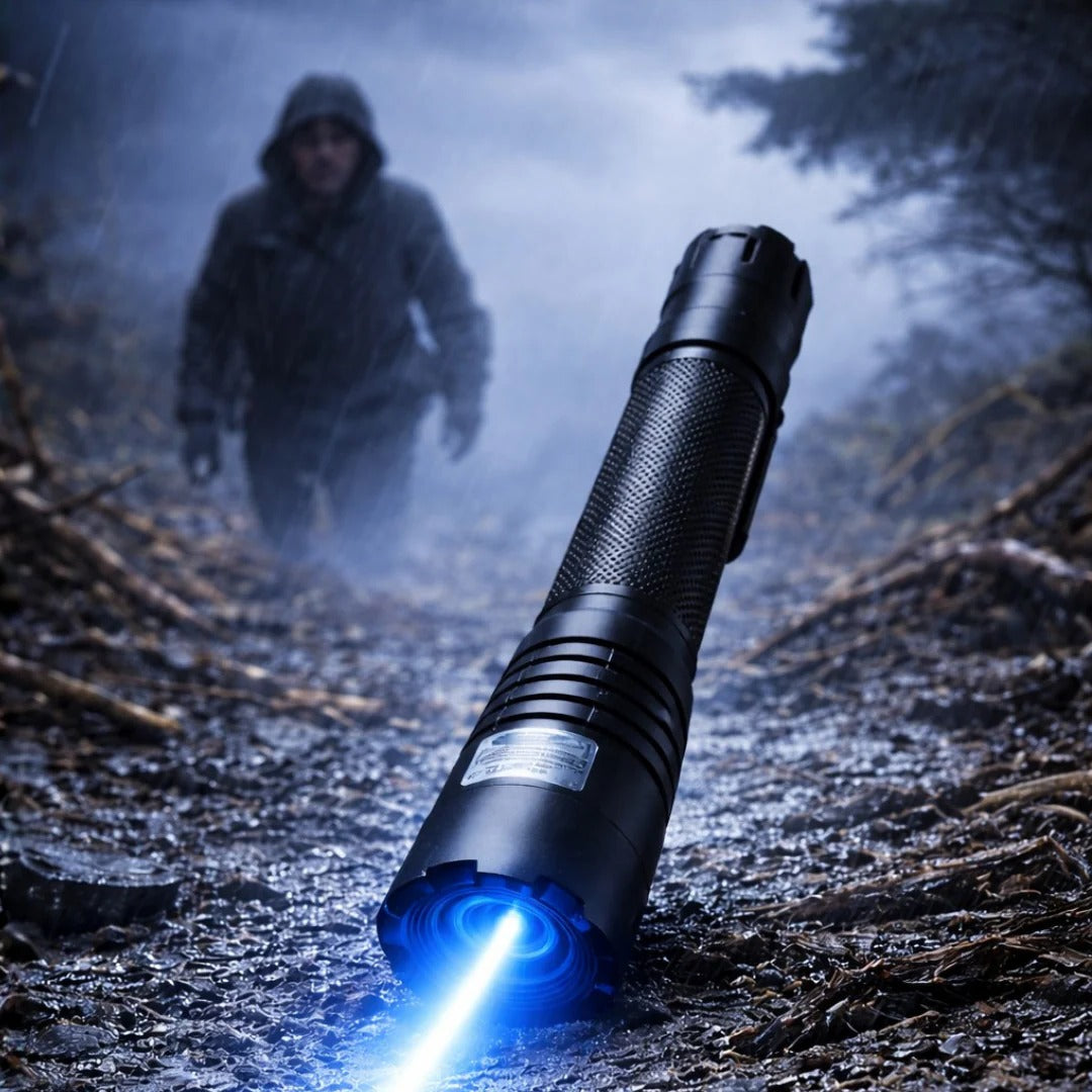 High Output Laser Flashlight in Blue Beam
