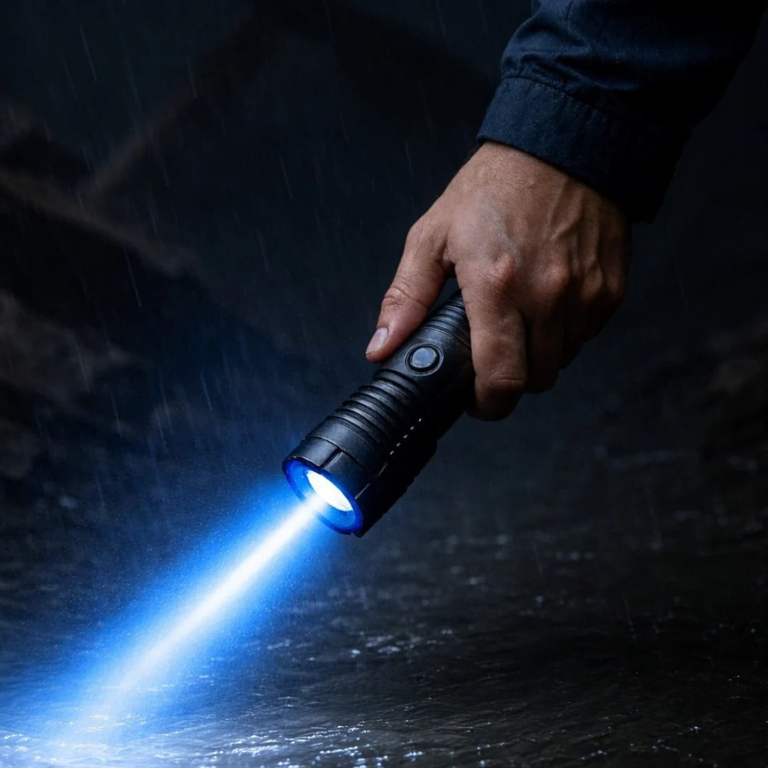 High Output Laser Flashlight in Blue Beam