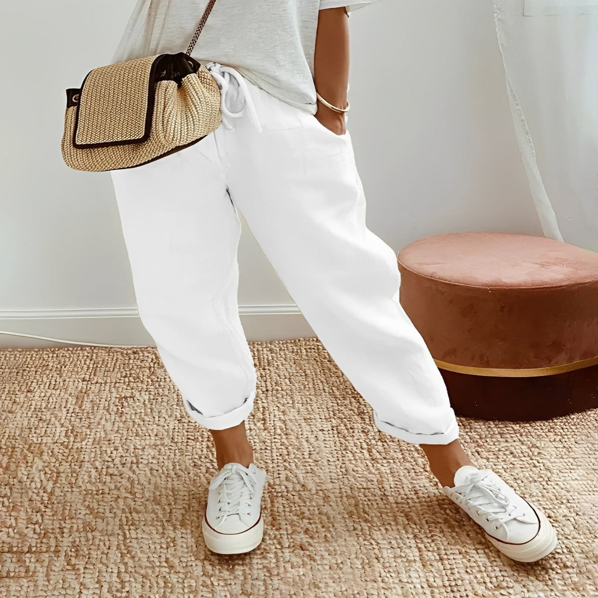 Moisture-Wicking Cotton Trousers for Breathable Comfort