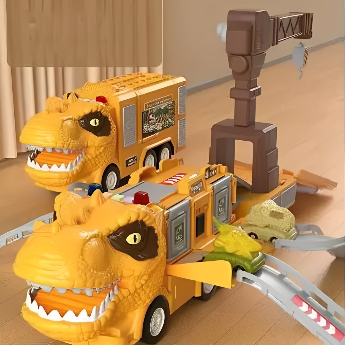 Dual Dinosaur Toy Truck - 2-in-1 Play Vehicle