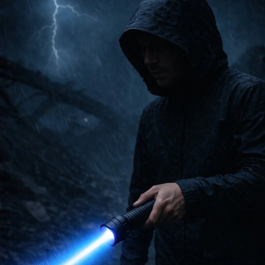 High Output Laser Flashlight in Blue Beam