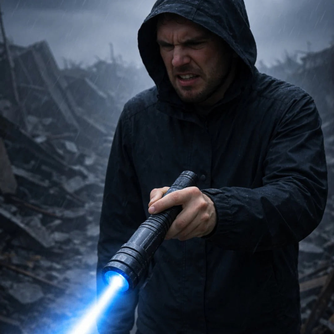 High Output Laser Flashlight in Blue Beam
