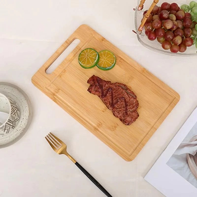 Serving and Cutting Board for Dual Use