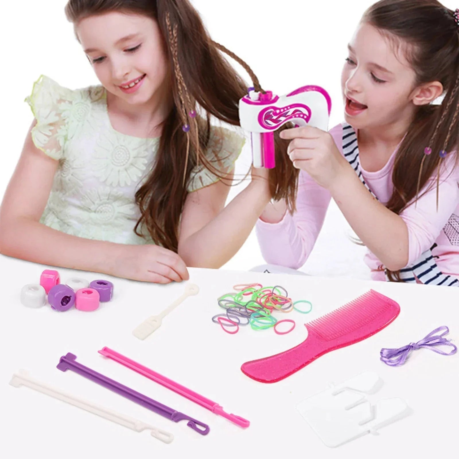 Children's Automatic Hair Braid Maker with Included Accessories