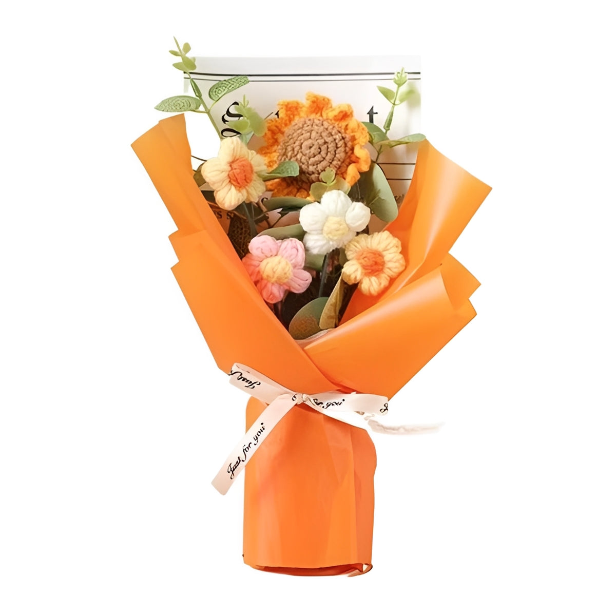 Crochet Bouquet of Sunflowers and Daisies for Special Occasion Gifts
