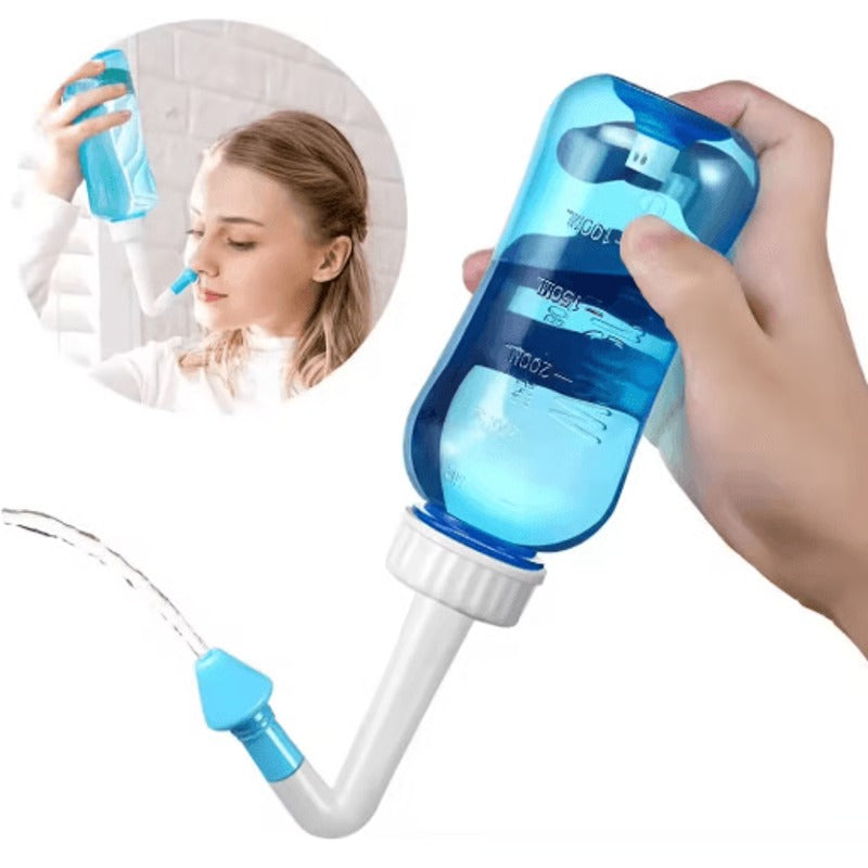 Nasal Irrigation Bottle with Flow Control Tip for Allergy Relief