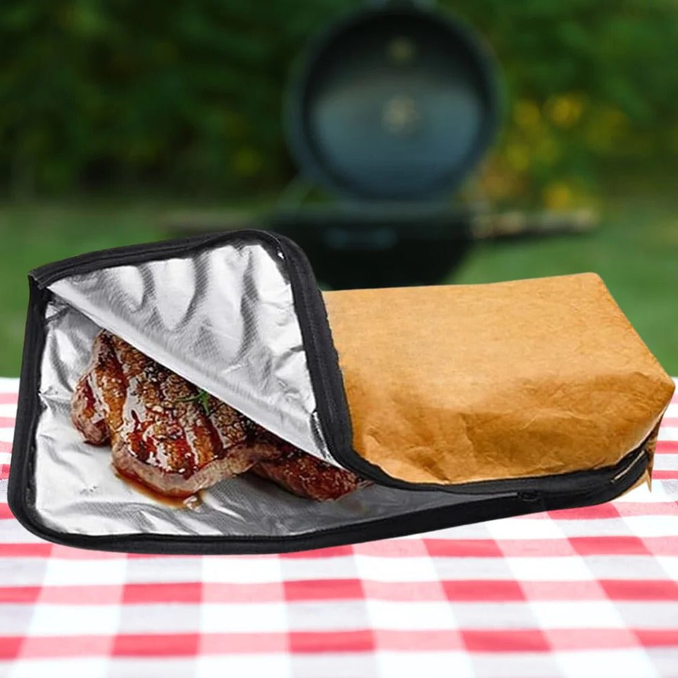 Insulated Meat Resting Blanket with Handle for Barbecue Brisket