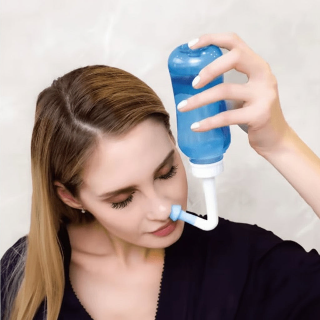 Nasal Irrigation Bottle with Flow Control Tip for Allergy Relief