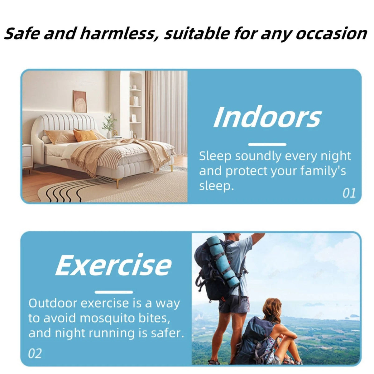 Adult and Child Ultrasonic Bracelet for Mosquito Repelling