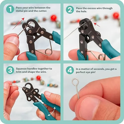 Jewelry Making Eyelet Pliers – Three Size Options for Consistent Eyelets