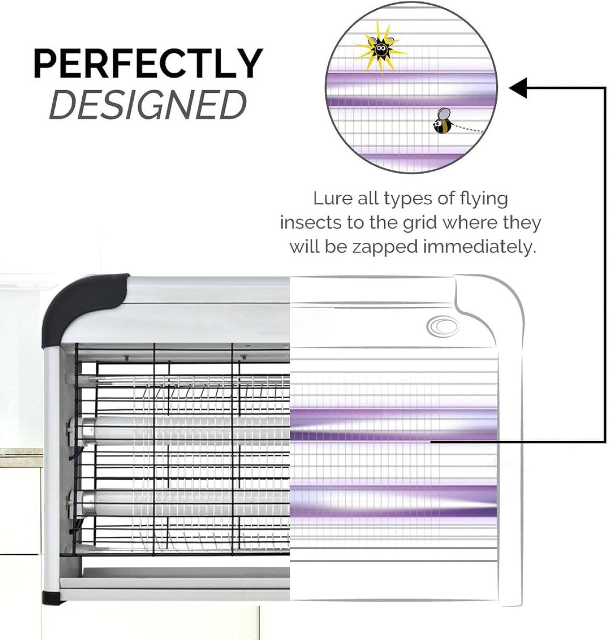 20W UV Light Indoor Insect Zapper for Mosquitoes and Flies