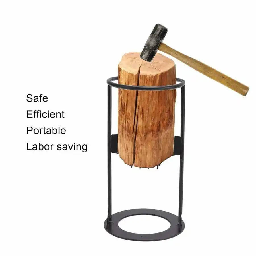 Wedge Splitter in Cast Iron with Angled Edge and Stable Wide Base