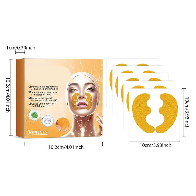 10-Pack Moisturizing Facial Patches for Laugh Lines