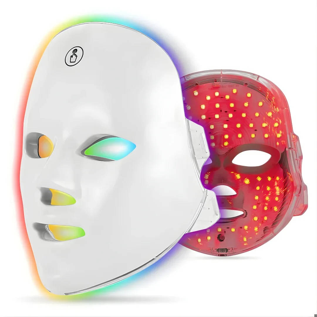 Adjustable Cordless Face Mask with 7 Color LED Lights